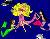 Dibujo Barbie con sirenas pintado por Yaninina 