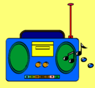 Dibujo Radio cassette 2 pintado por wilson