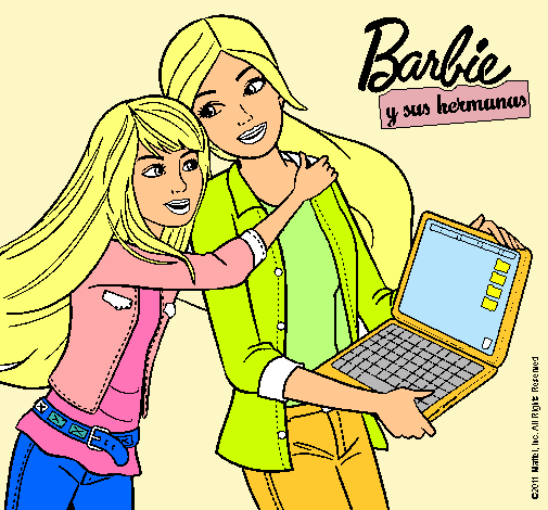 Dibujo El nuevo portátil de Barbie pintado por ireneecool
