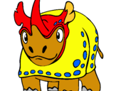 Dibujo Rinoceronte pintado por tutu