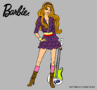 Dibujo Barbie rockera pintado por elenagil