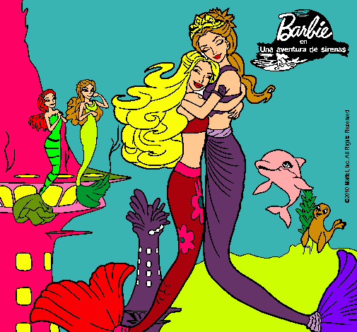 Barbie sirena y la reina sirena