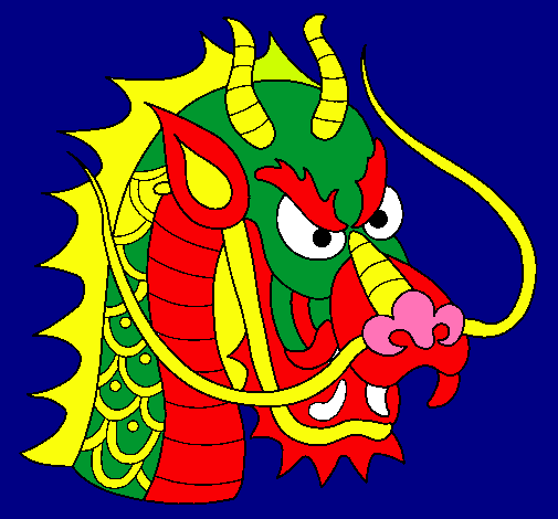 Dibujo Cabeza de dragón pintado por Desita