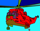 Dibujo Helicóptero al rescate pintado por Rauly