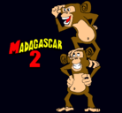 Dibujo Madagascar 2 Manson y Phil pintado por TinIgnacio