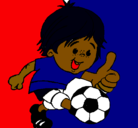 Dibujo Chico jugando a fútbol pintado por DaNiLoA
