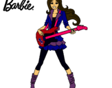 Dibujo Barbie guitarrista pintado por etce