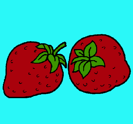 Dibujo fresas pintado por camiflores