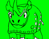 Dibujo Rinoceronte pintado por gabis
