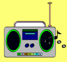 Dibujo Radio cassette 2 pintado por about