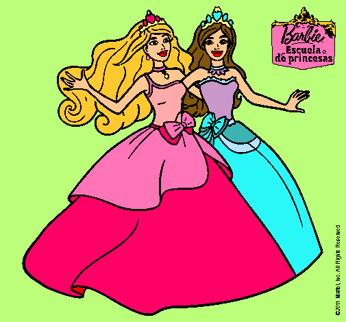 Barbie y su amiga súper felices