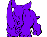 Dibujo Rinoceronte II pintado por lunitass