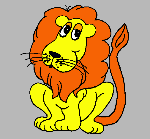 Dibujo León pintado por Oliver1