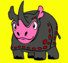 Dibujo Rinoceronte pintado por rinocerontes