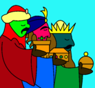 Dibujo Los Reyes Magos 3 pintado por lucia10