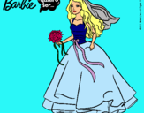 Dibujo Barbie vestida de novia pintado por NERON