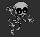 Dibujo Esqueleto contento 2 pintado por ZELAI