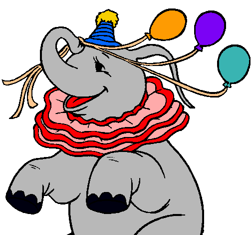 Elefante con 3 globos