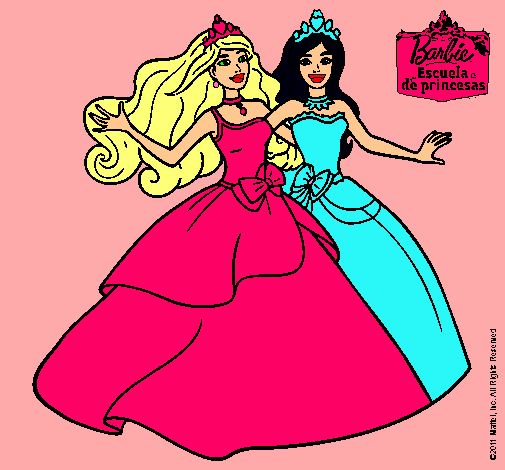 Barbie y su amiga súper felices