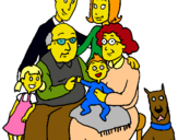 Dibujo Familia pintado por brallan