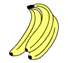 Dibujo Plátanos pintado por banano