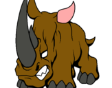 Dibujo Rinoceronte II pintado por RYNO