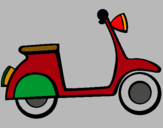 Dibujo Vespa pintado por ivanXD