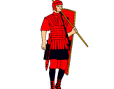 Dibujo Soldado romano pintado por gengar
