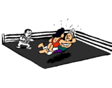 Dibujo Lucha en el ring pintado por boxyi