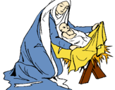 Dibujo Nacimiento del niño Jesús pintado por ferggie