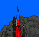 Dibujo Lanzamiento cohete pintado por MatiasIsr