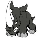 Dibujo Rinoceronte II pintado por Farruko