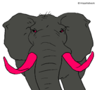 Dibujo Elefante africano pintado por leonorcita