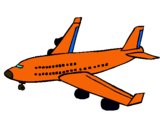 Dibujo Avión de pasajeros pintado por PFraj