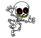 Dibujo Esqueleto contento 2 pintado por Laki25555555