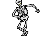 Dibujo Esqueleto contento pintado por rachelaa