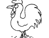 Dibujo Gallo de granja pintado por Crytius