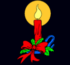 Dibujo Vela de navidad pintado por aer555555