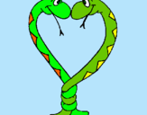 Dibujo Serpientes enamoradas pintado por Mirita
