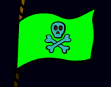 Dibujo Bandera pirata pintado por darcy
