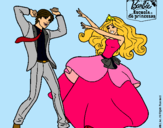Dibujo Barbie bailando con un amigo pintado por Maria-pm