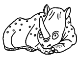 Dibujo Rinoceronte pintado por Crytius