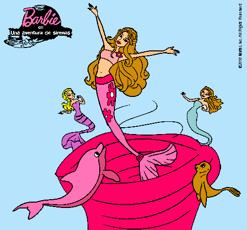 Barbie sirena contenta