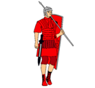 Dibujo Soldado romano pintado por caetano