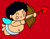 Dibujo Cupido pintado por cupido