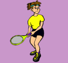 Dibujo Chica tenista pintado por shopeee