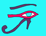 Dibujo Ojo Horus pintado por llako