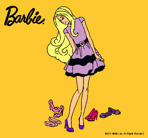 Barbie y su colección de zapatos