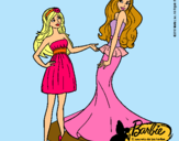 Dibujo Barbie estrena vestido pintado por paola_7