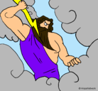 Dibujo Dios Zeus pintado por Farruko